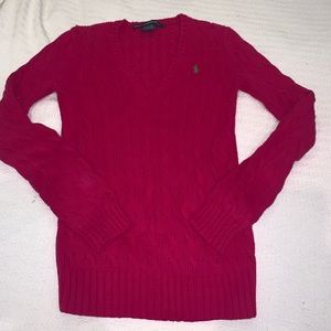 Pink polo sweater